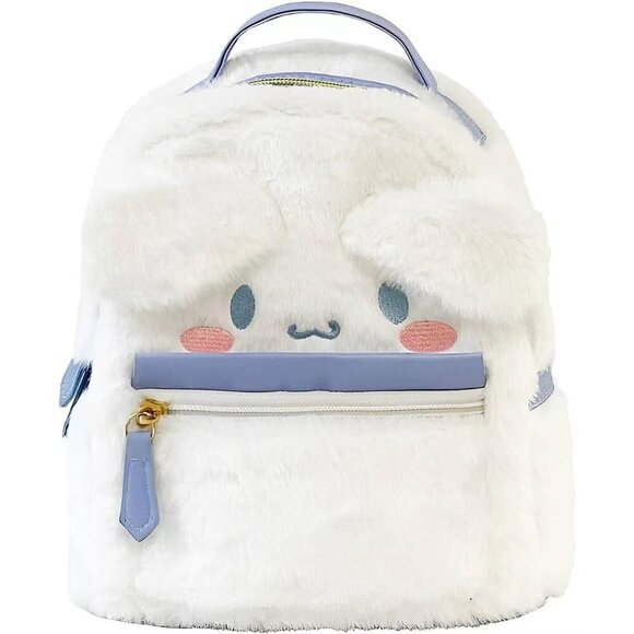 🆕 Accene Cute Furry Plush Bag Girl White Cinnamorol Kids Backpacks - Picture 1 of 7